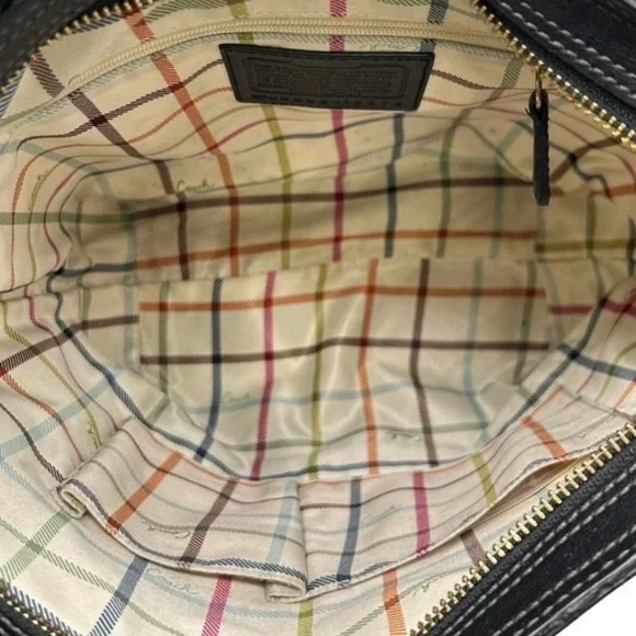 COACH Vintage Slim Duffle Sac 12376 Black Leather Shoulder Bag - Picture 6 of 8